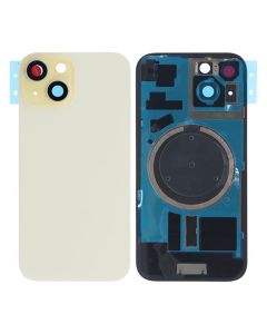 iPhone 15 Baksida Glas med Magsafe Magnet - Gul