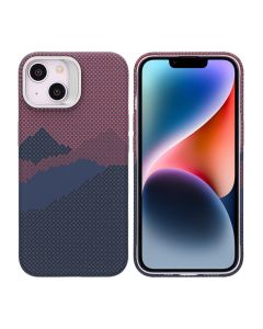 iPhone 13/14 Skal med Magsafe och Utfällbart Stativ - Berg Röd