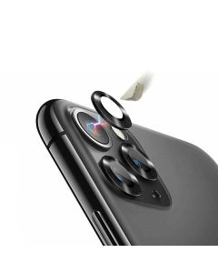 iPhone 12 Mini Linsskydd med Metallram - Svart (2-pack)- G-SP.se