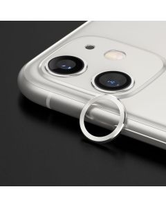 iPhone 12 Linsskydd med Metallram - Vit (2-pack)- G-SP.se