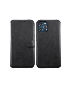 iPhone 12 Pro Max Plånboksfodral Magnet Rvelon - Svart- G-SP.se