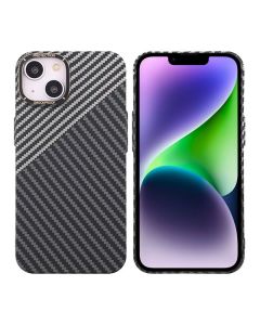 Kolfiber Skal iPhone 14 Plus - Svart och Vit