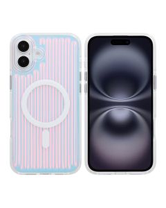 iPhone 16 Plus Stöttåligt Mobilskal Magsafe Reflektionsfärg - Röd