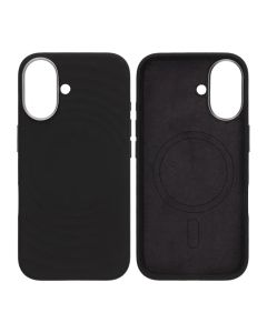 Mobilskal Silikon för iPhone 16 - Svart med Kameraskydd