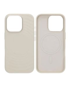 Mobilskal Silikon för iPhone 16 Pro - Vit med Kameraskydd