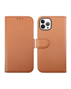 iPhone 14 Pro Max Plånboksfodral Magnet Rvelon - Brun- G-SP.se