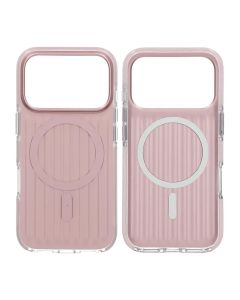 Mobilskal Korrugerad Magsafe för iPhone 17 Pro - Rosa