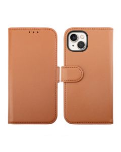 iPhone 14 Plus Plånboksfodral Magnet Rvelon - Brun- G-SP.se