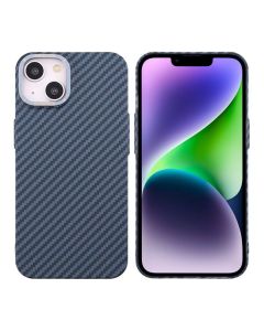 iPhone 15 Plus Mobilskal i Kolfiber - Blå- G-SP.se