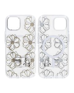 Mobilskal Magsafe till iPhone 15 - Transparent med blommor