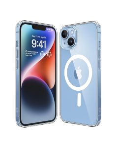 Mobilskal Stöttåligt med Magsafe för iPhone 14 - Transparent