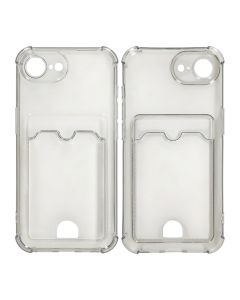 iPhone 16e Mobilskal Stöttåligt med Korthållare - Svart