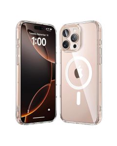 Mobilskal Stöttåligt Magsafe för iPhone 16 Pro - Transparent