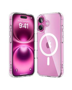 Mobilskal Stöttåligt med Magsafe för iPhone 16 - Transparent