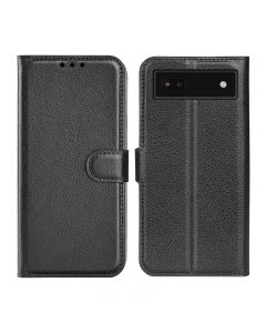 Google Pixel 6A Plånboksfodral med Stativ - Svart