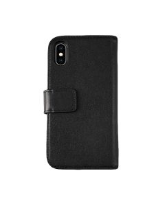 iPhone X/XS Plånboksfodral Läder Rvelon - Svart- G-SP.se