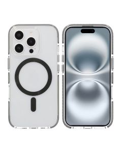 iPhone 16 Pro Mobilskal Magnet Dubbelskydd - Grå