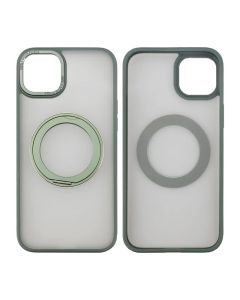 iPhone 15 Plus Skal med MagSafe Stativ Rvelon - Grön- G-SP.se