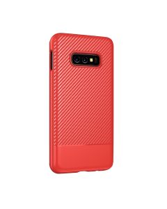 Mobilskal med Kolfiberfilm Samsung S10e - Röd- G-SP.se