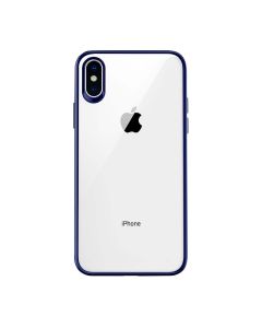 Stöttåligt Mobilskal iPhone XS Max - Blå/Transparent
