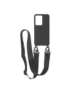 Samsung Galaxy 20 Ultra Silikonskal med Rem/Halsband - Svart- G-SP.se