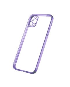 iPhone 12 Pro Mobilskal med Kameraskydd - Lila/transparent- G-SP.se