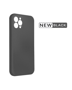 iPhone 12 Pro Max Silikonskal med Kameraskydd - Svart- G-SP.se