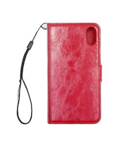 iPhone X/XS Plånboksfodral med Avtagbart Skal - Röd- G-SP.se