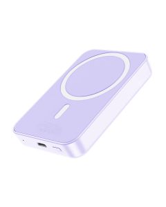 Powerbank Magnetisk med Trådlös Laddning 10000 mAh - Lila- G-SP.se