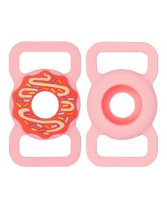 AirTag Fodral Silikon - Donut rosa