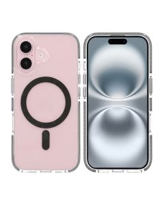 iPhone 16 Mobilskal Magnet Dubbelskydd - Grå