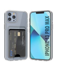 iPhone 13 Pro Max Mobilskal med Korthållare TPU Rvelon  - Transparent