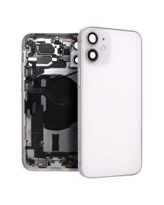 iPhone 12 Mini Baksida med Komplett Ram - Vit- G-SP.se