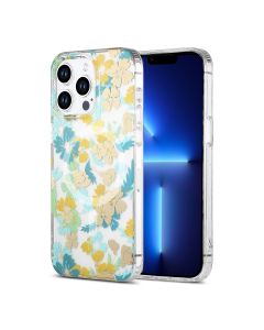 Mobilskal MagSafe för iPhone 13 Pro - Blommor Turkos