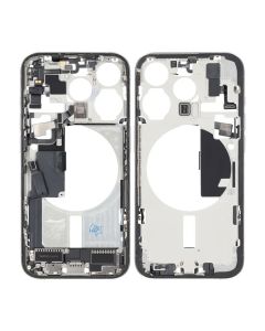 Mittenram med smådelar för iPhone 15 Pro - Vitt Titan OEM