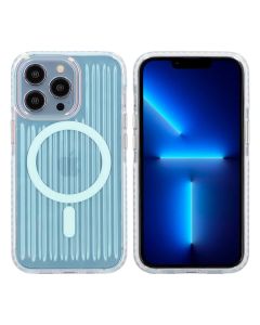 iPhone 13 Pro Stöttåligt Mobilskal Magsafe Reflektionsfärg - Blå