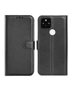 Google Pixel 5A Plånboksfodral med Stativ - Svart- G-SP.se