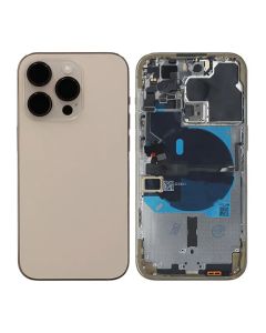 iPhone 14 Pro Baksida med Komplett Ram OEM - Guld