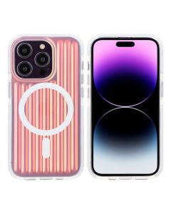 iPhone 14 Pro Stöttåligt Mobilskal Magsafe Reflektionsfärg - Röd