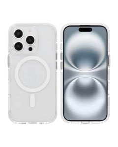 iPhone 16 Pro Mobilskal Magnet Dubbelskydd - Vit