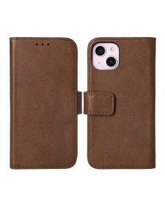 iPhone 14 Plånboksfodral Läder Rvelon - Brun- G-SP.se