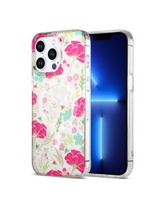 iPhone 13 Pro Max Mobilskal MagSafe - Blommor Röd/Grön