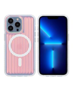 iPhone 13 Pro Stöttåligt Mobilskal Magsafe Reflektionsfärg - Röd