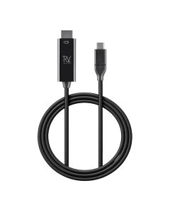 Rvelon USB-C till HDMI 1.4-kabel 4K - 1 meter med chipset