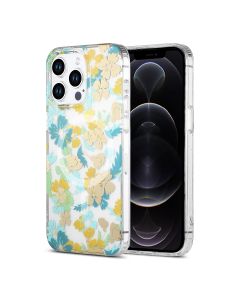 iPhone 12 Pro Max Mobilskal MagSafe - Blommor Turkos