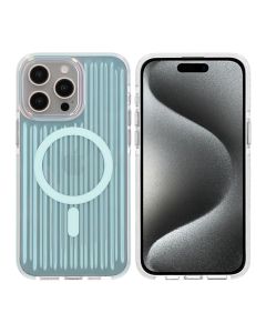 iPhone 15 Pro Max Stöttåligt Mobilskal Magsafe Reflektionsfärg - Blå