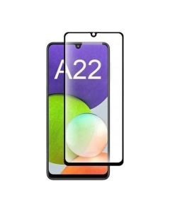 Skärmskydd Samsung Galaxy A22 4G - 3D Härdat Glas Svart- G-SP.se