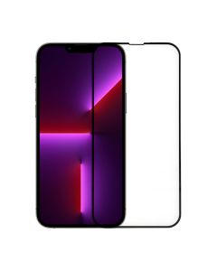 Skärmskydd iPhone 13 Pro Max/14 Plus - 3D Härdat Glas Svart (miljö)- G-SP.se