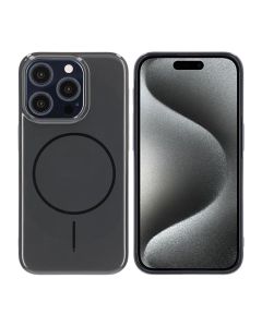 iPhone 15 Pro Skal MagSafe, Blankt Enfärgat - Svart