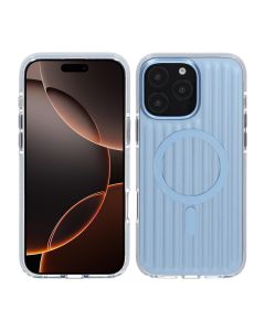 Mönstrat TPU Skal till iPhone 16 Pro med MagSafe - Blå